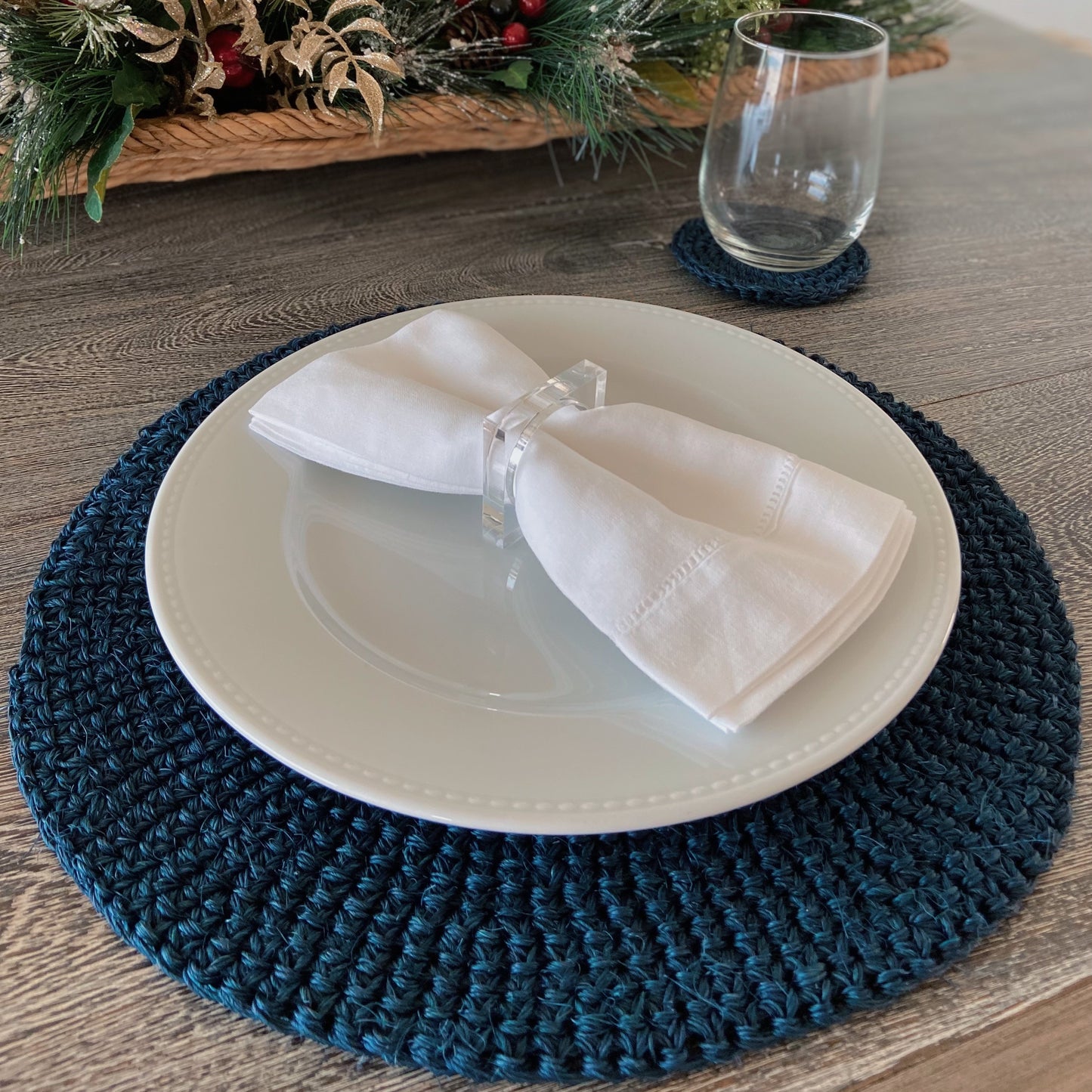 Individuales Cyra Azul x 4